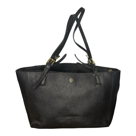 Tory Burch Black Saffiano Leather Tote - Picture 1 of 14